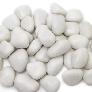 white pebbles